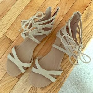 Tan laced Sandals